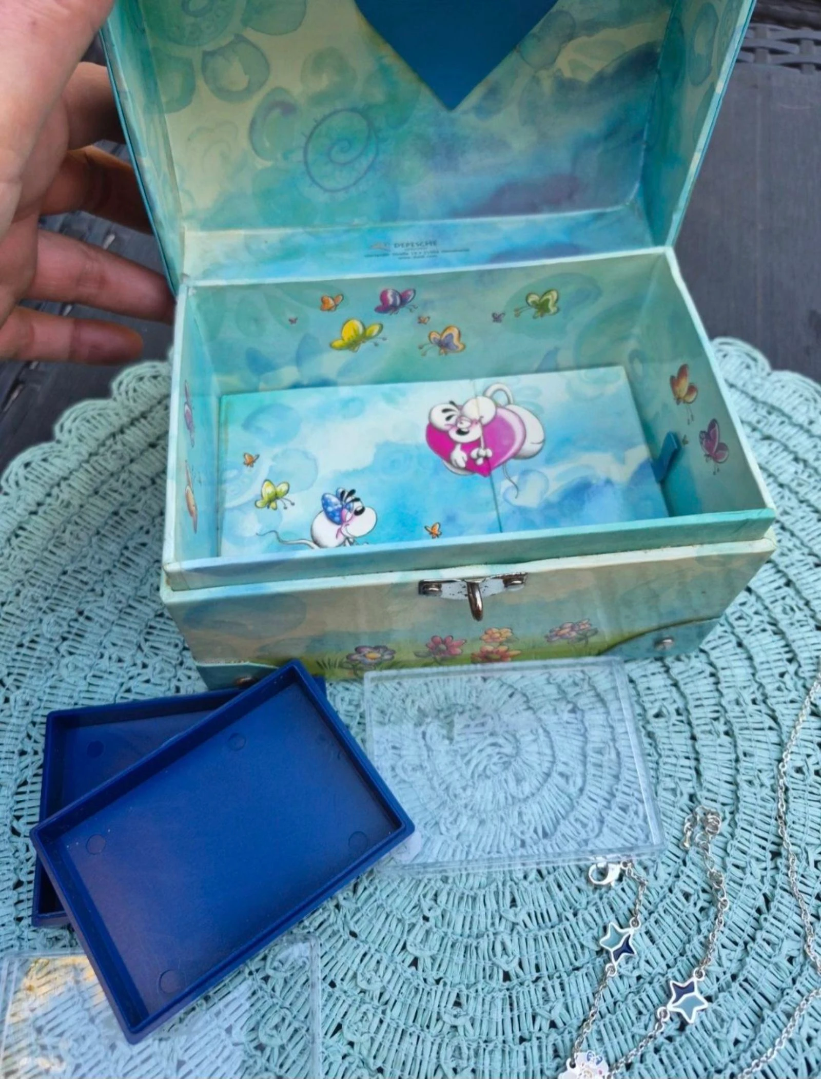 Lote de pulsera y collar Diddl y caja de joyas – photo 3